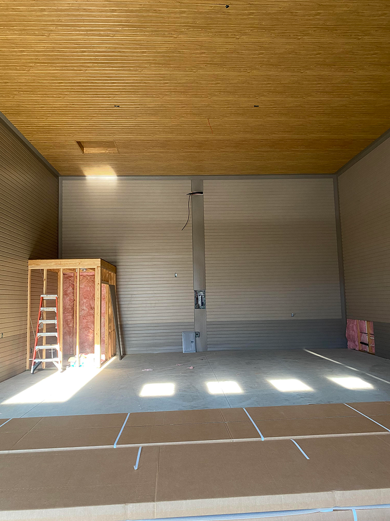 inside build at lake norman self storage condos