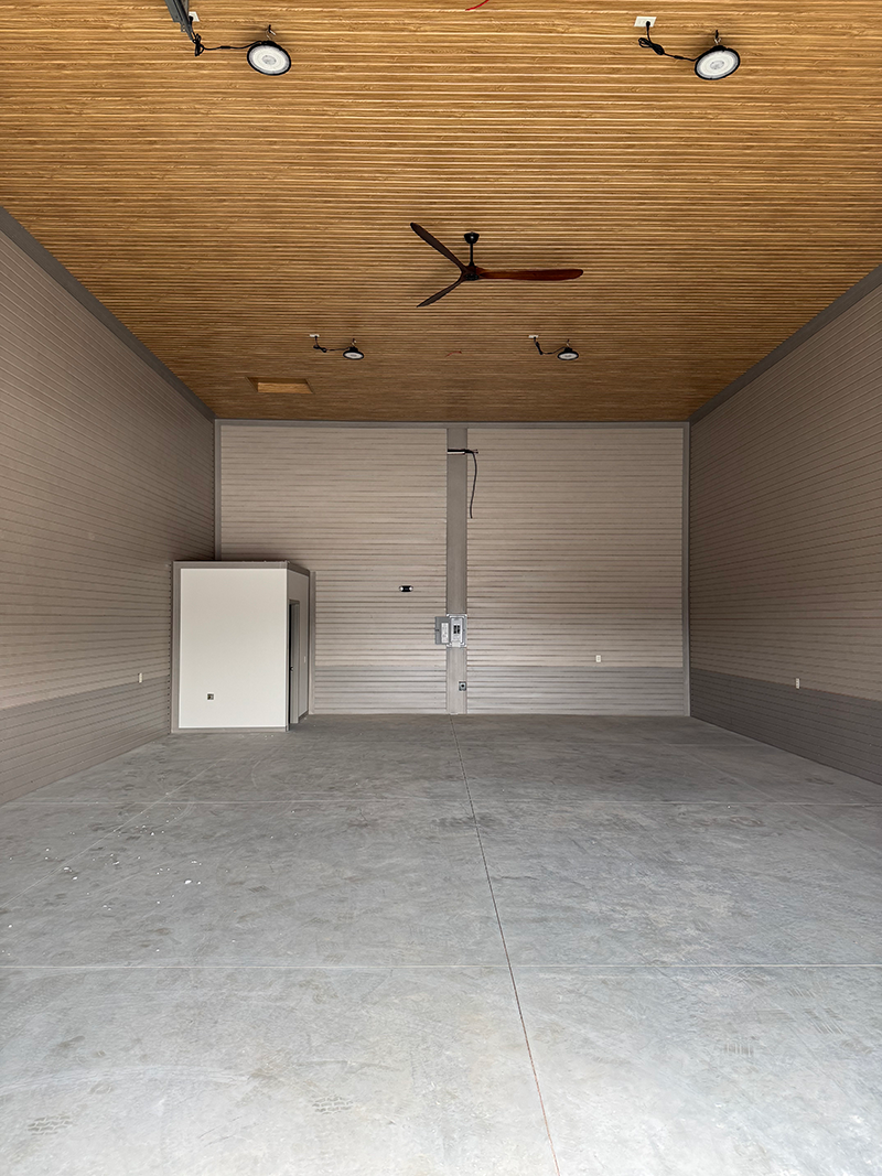 inside build at lake norman self storage condos
